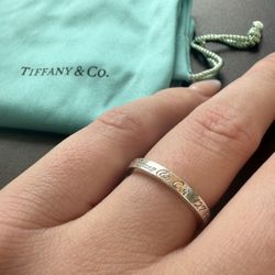 Tiffany & Co. Silver Fifth Ave Ring