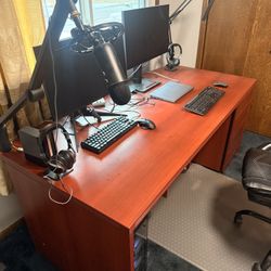 Large Mahogany Executive Desk