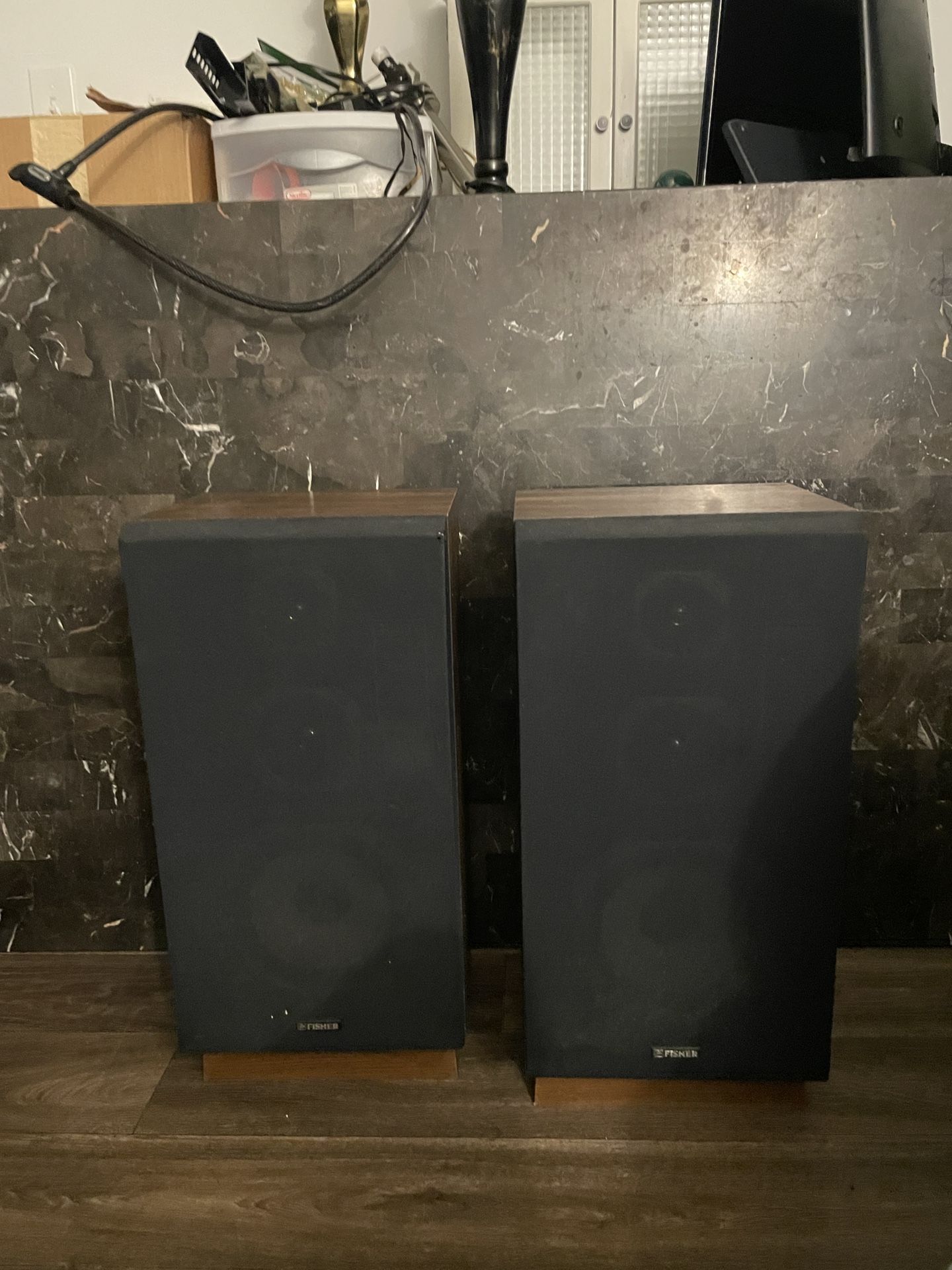 Pair of UnTested Fisher DS-810 Floor 3-Way Speakers 8" Woofer 50w 8ohms