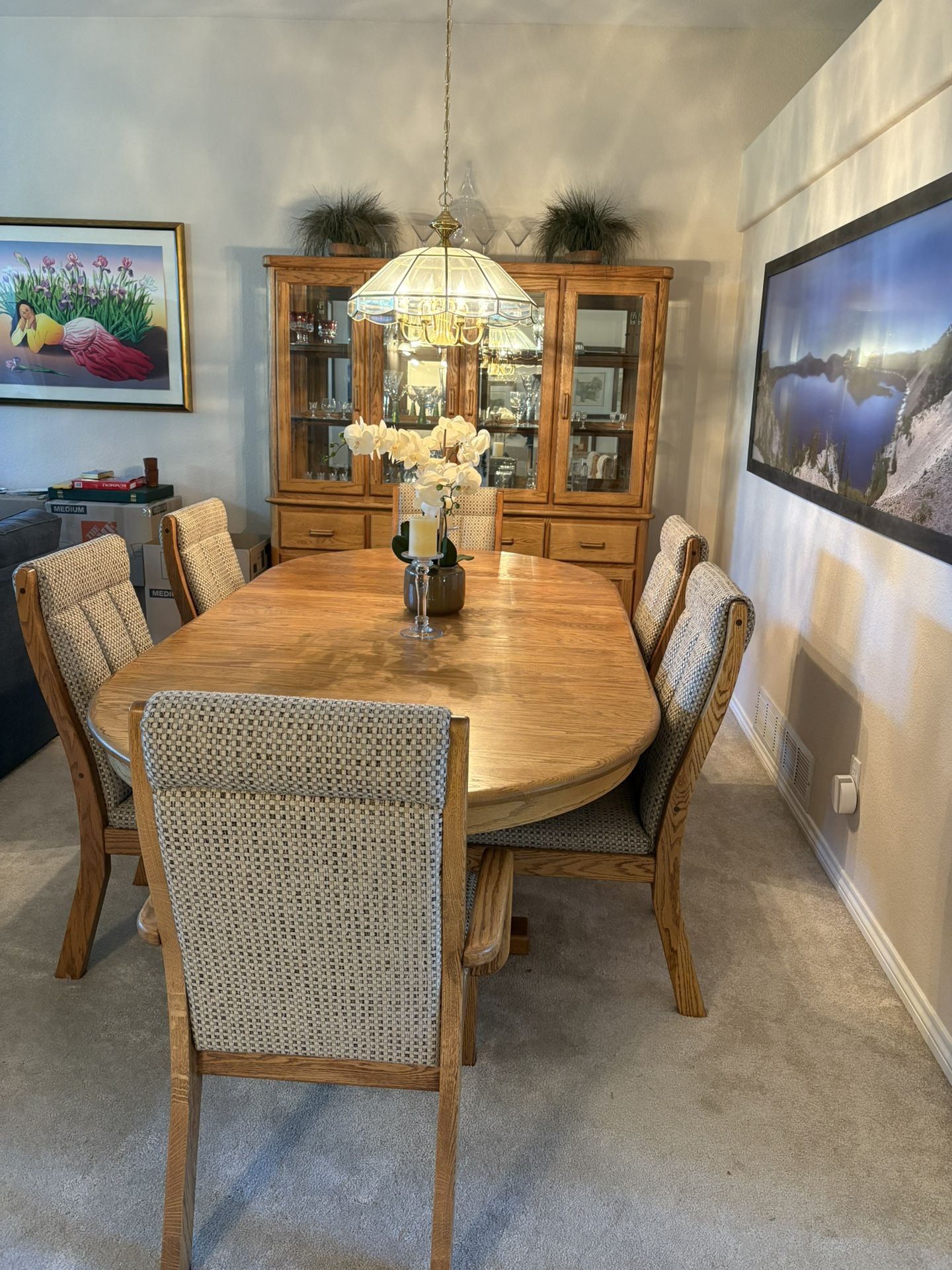 Woodleys Solid Oak Dining Set With Hutch