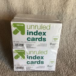 Unruled Index Cards 1,000qty. 3” X 5”