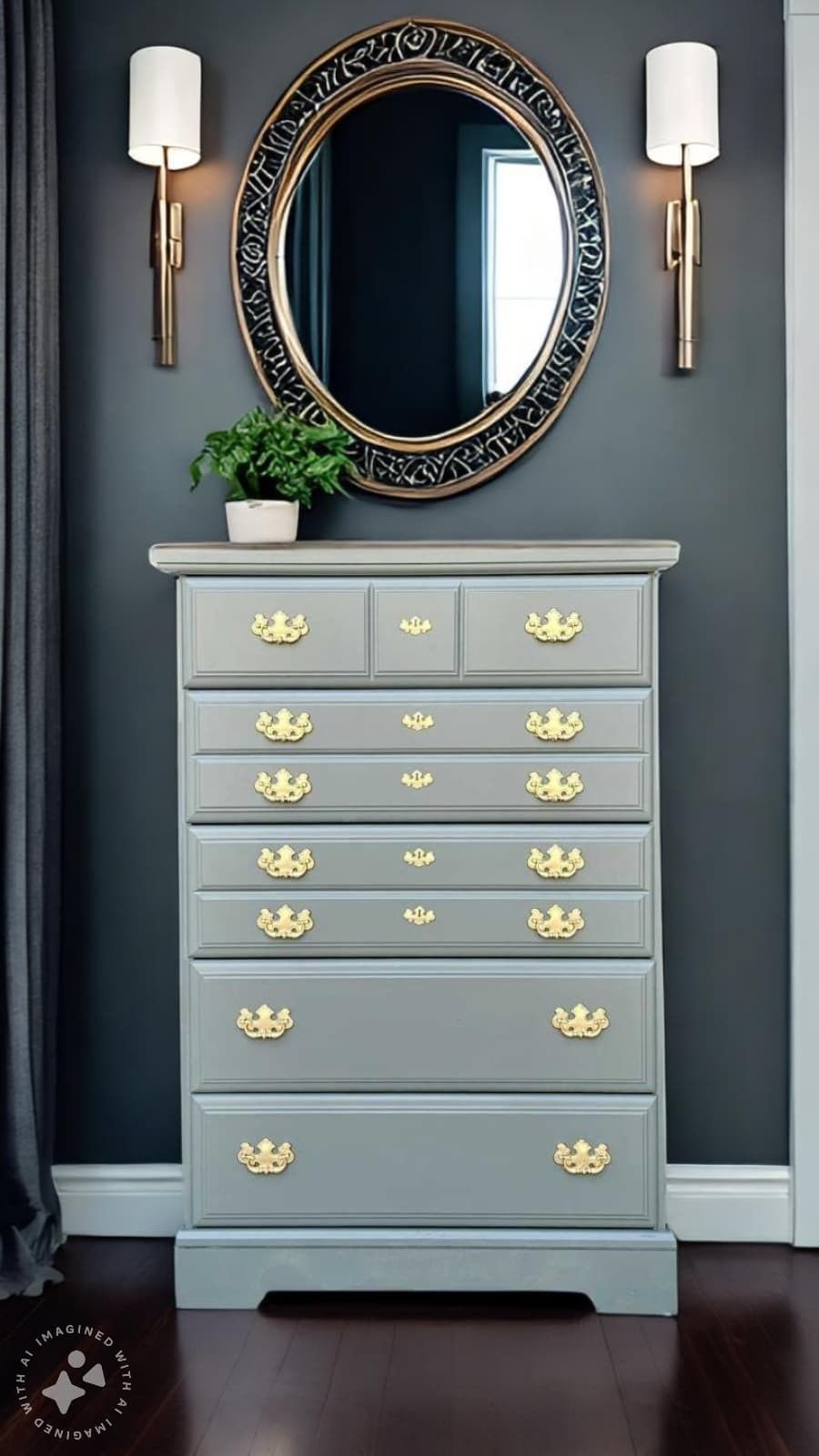 The Vitana Dresser - Green/Gold