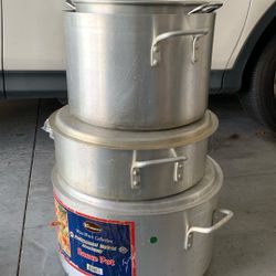 New 60 QT, Used 50QT, 32QT, 18 QT Cooking Pots 