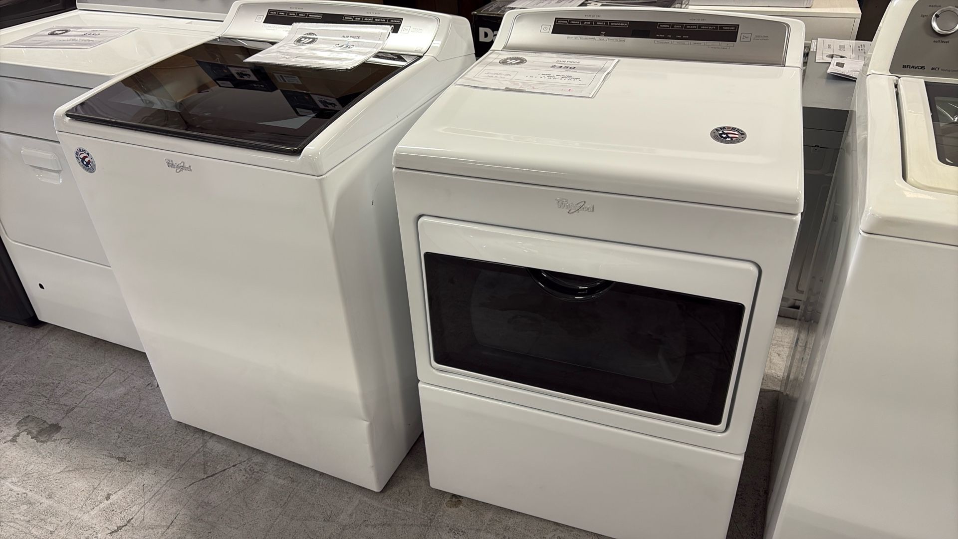 Whirlpool Topload Washer Electric Dryer Set