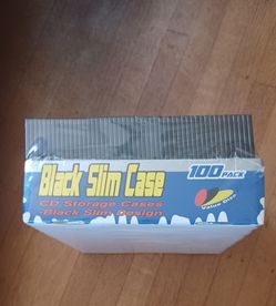 100-Pack Black Slim Case CD Storage