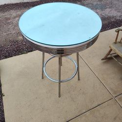 Pub table in vintage diner style 