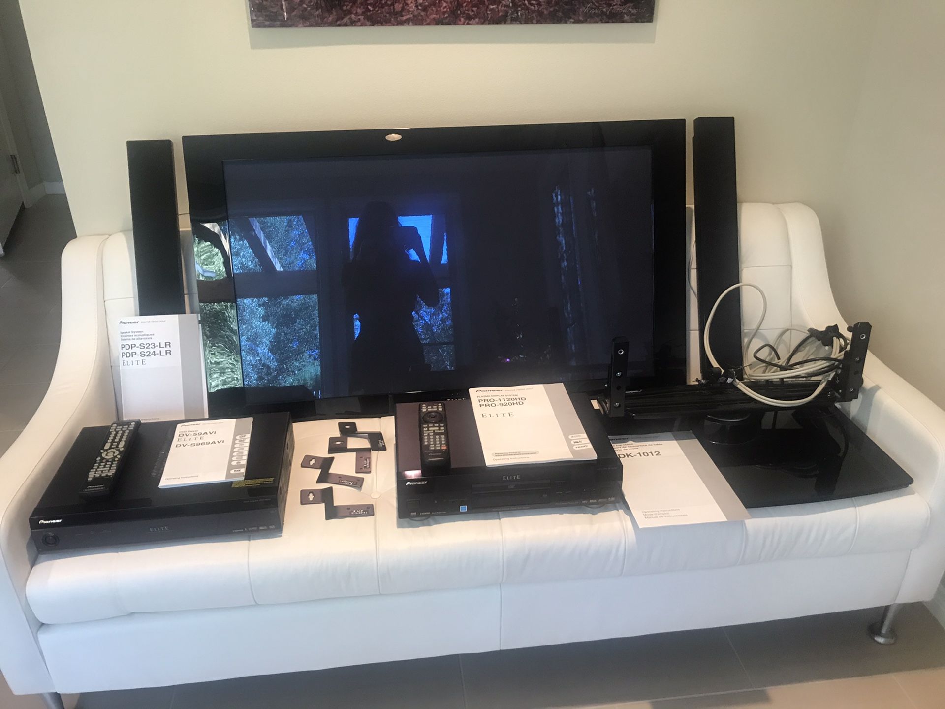 Pioneer Elite PRO-920HD 43" Plasma TV (16:9, 1280x768, HDTV) AND Pioneer Elite DVD Player.