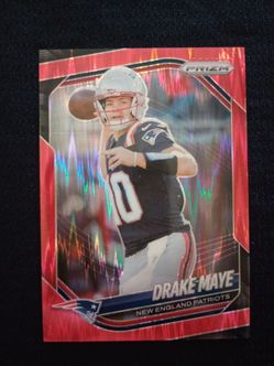 DRAKE MAYE⚡2025 Panini Prizm Red Flash Prizm #165 - New England Patriots