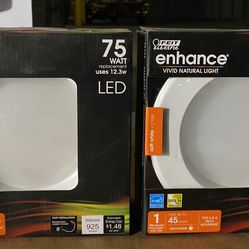 Feit Electric 2 PACK 5"/6" Dimmable Integrated LED Recessed Retrofit Trim Downlight Soft White