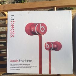!! Earphones 🎧 UR Beats New  Red Color 