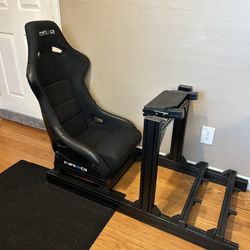 Rigmetal Basic Sim Rig With Nrg FRP-301 Seat