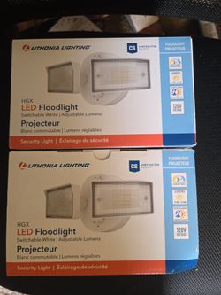 Lithonia Lighting HGX LED Floodlight Security Light (x2)