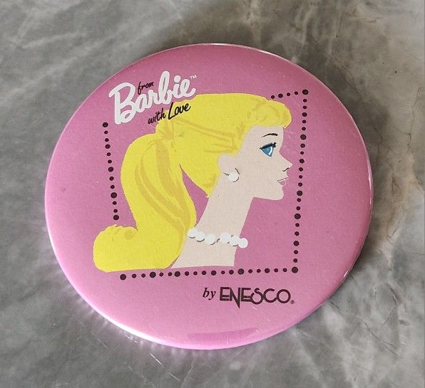 Vintage From Barbie with Love Pink Pin by Enesco