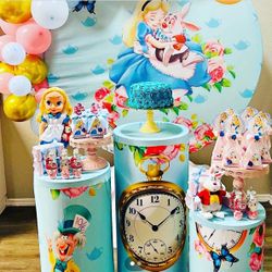 Alice wonderland backdrop And Cylinder Sleeves
