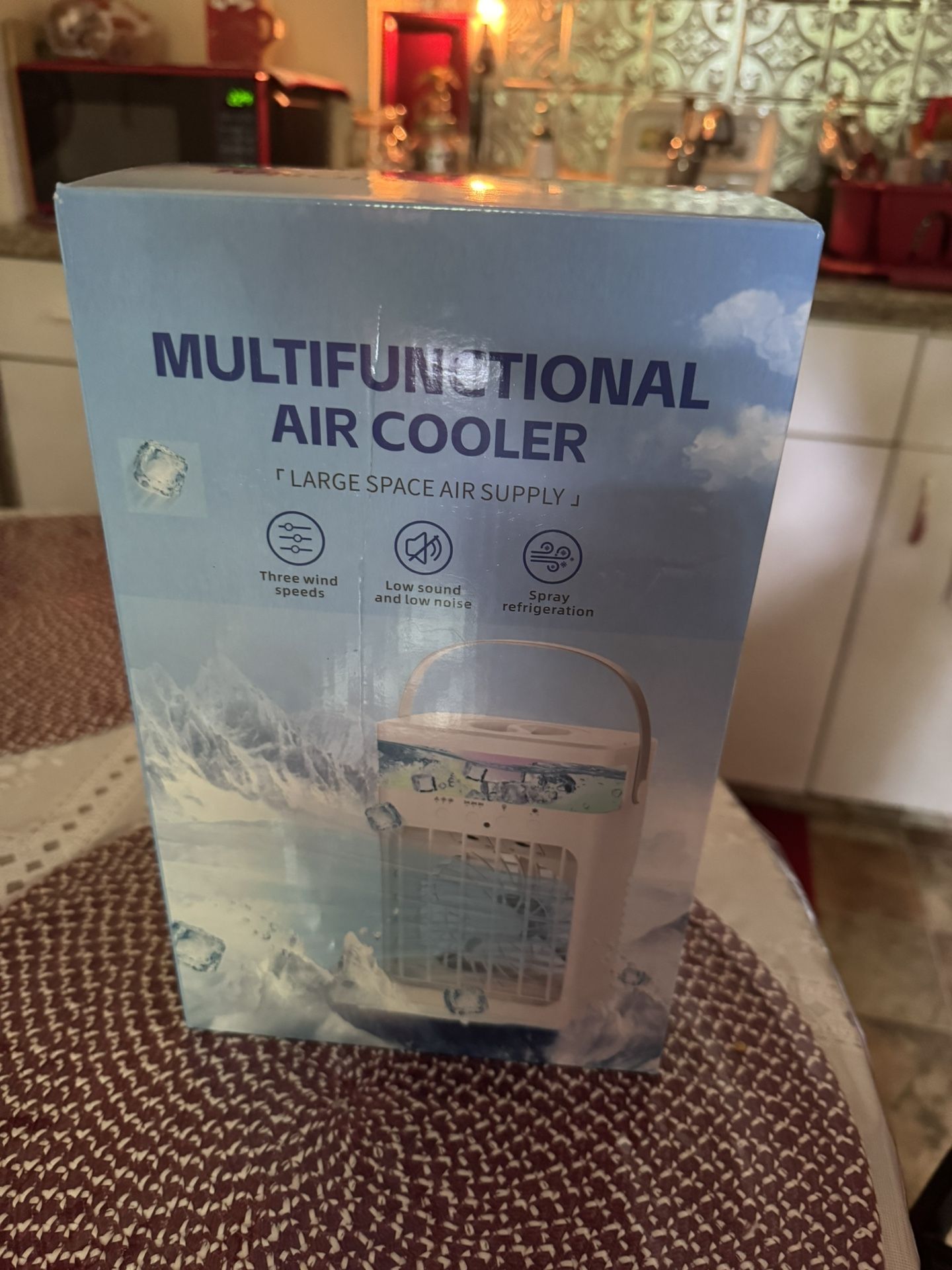Portable Air Conditioner,Cooling Fan with 3 Speeds & 3 Modes,1500ML Mini Air Conditioner with Remote, 4 in 1 Humidifier, Air Conditioner,Fan,Night Lig
