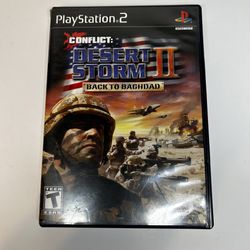 Conflict Desert Storm II Back To Baghdad Sony PlayStation 2 PS2, TESTED & WORKING!