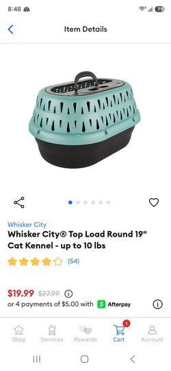 Top load cat carrier