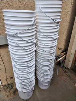 empty 5-gallon buckets