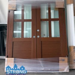High Impact Wood Coated Aluminum Door 