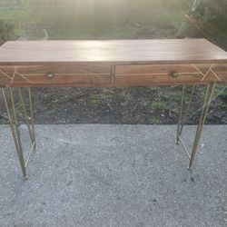 Decorative Wooden  Console Table with Two Drawers