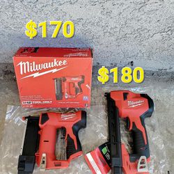 Milwaukee 23 Gauge Pin Nailer M12 $170 Milwaukee Cable Stapler M12 $180