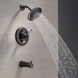 (Brand New in Box)  Delta Windemere 14 Series Bathtub and Shower Faucet Set, Oil Rubbed Bronze Shower Head and Handle Set, Valve Trim Kit, Oil Rubbed 