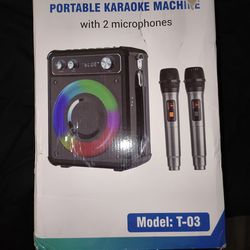 VOSOCO Karaoke Machine with 2 Wireless Microphones, Portable Bluetooth Speaker for Adults Kids, PA Systems Support TWS Echo Adjust TF USB AUX for Home