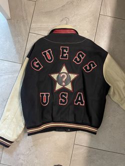 GUESS Men’s Leather Jacket Vintage 90’s