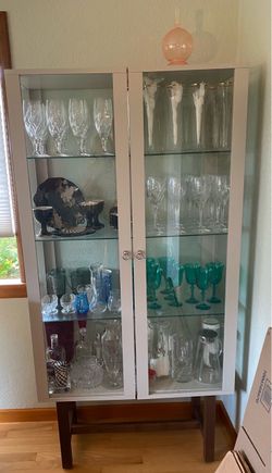 Glass display cabinet x2
