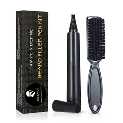 NEW Beard Filler Pen kit Black Beard Pen with Brush Waterproof and Sweat Proof Barber Styling Pencil