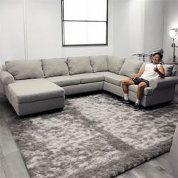 50% OFF: Hampstead Dove Gray Sectional Couch with Left side Chaise - Can Deliver - Retails for $1.6k