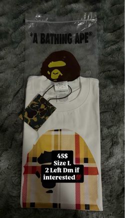 BAPE a bathing ape check shirt (white)