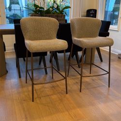 Arhaus Counterstools In Gray Set Of 2