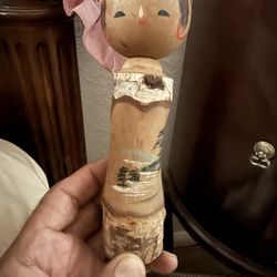 Antique Japanese Wooden Doll 