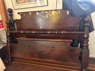 Wooden bed frame