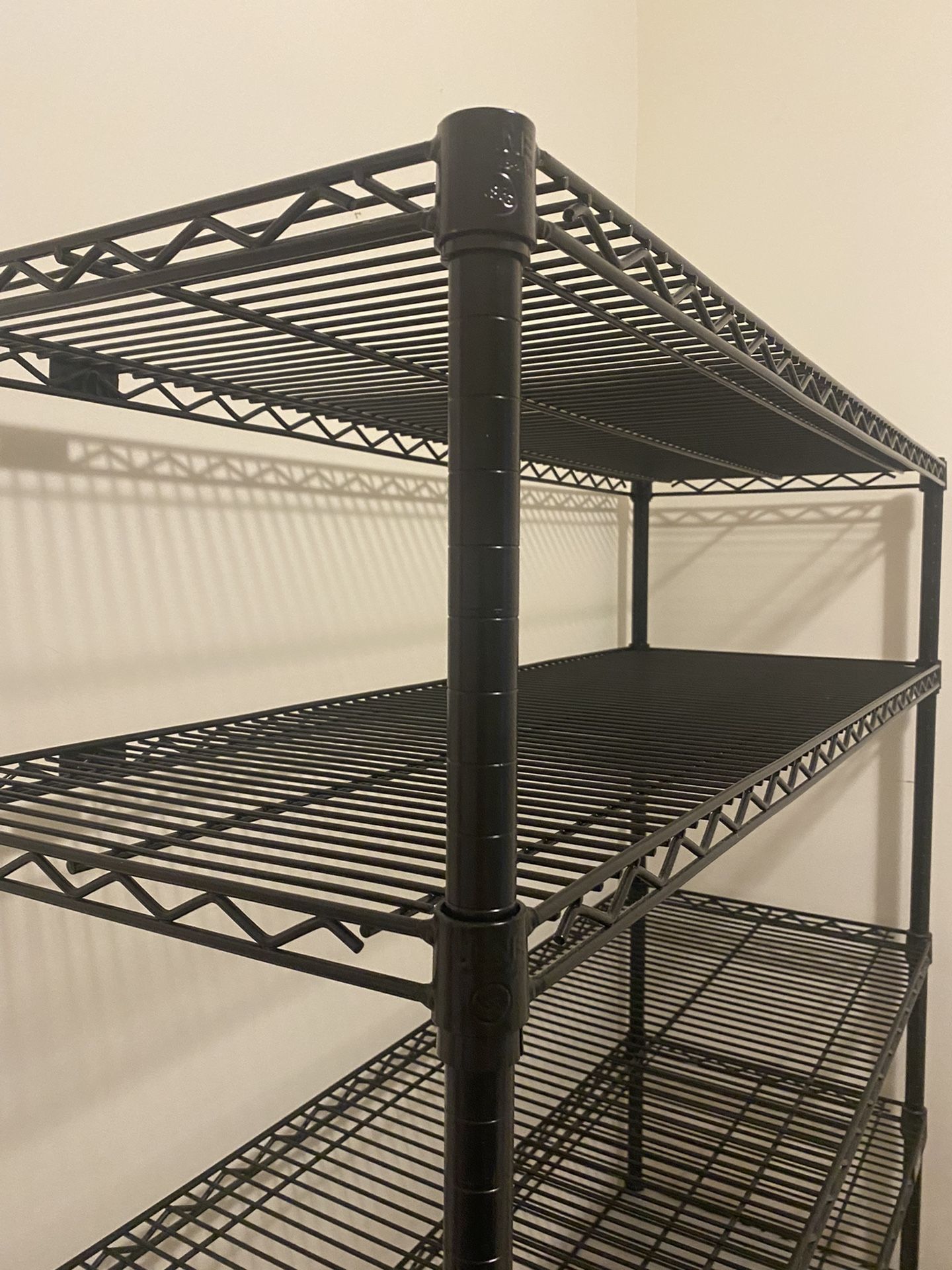 Uline heavy duty black wire shelf