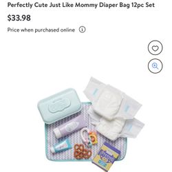 Perfectly Cute Just Like Mommy Diaper Bag 12pc Set