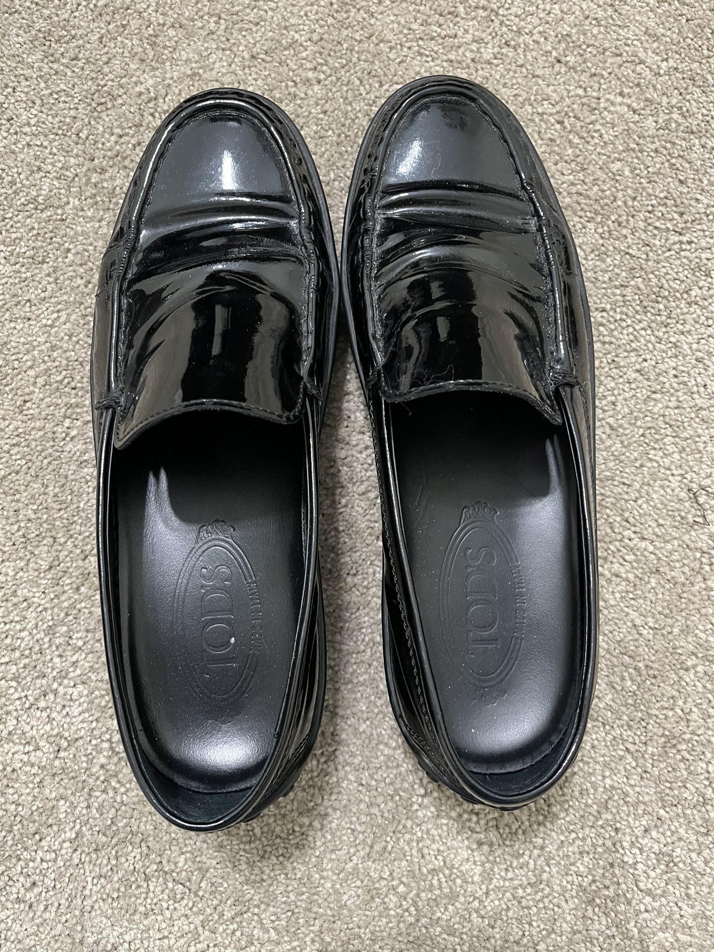 Tod’s Black Chunky Loafers Size 8.5 W