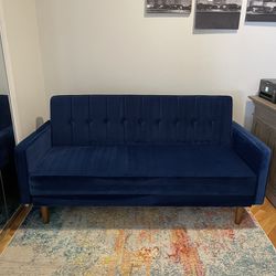 Sapphire Velvet Convertible Sofa