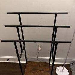 3-Tier Towel Rack Stand – Black 