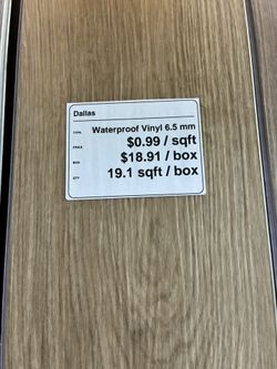 Waterproof Vinyl Flooring 6.5mm - Dallas