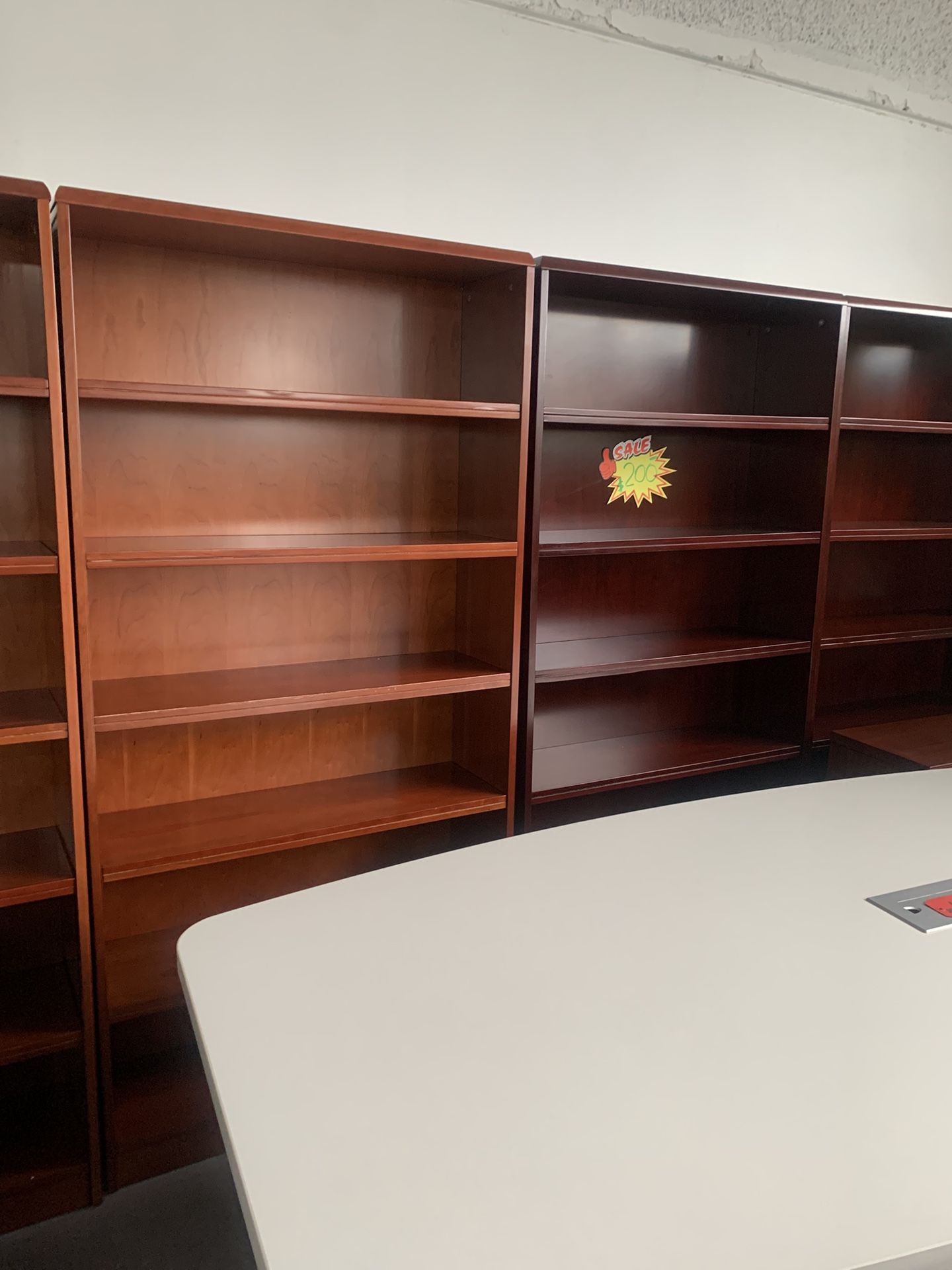 New Wood Bookcase 36”x72” H Cherry And Mahogany