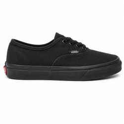 Vans Authentic Youth Size 3 Black Canvas Low Top Skate Shoes Unisex