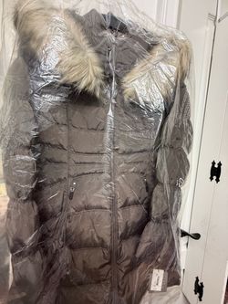 Women's Puffer Coat with Faux Fur Collar