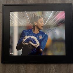 Hope Solo Signed USA Soccer Photo PSA/DNA Certified Framed Autograph