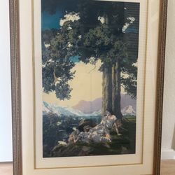 Maxfield Parrish Serigraph — HILLTOP