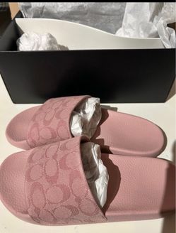 Coach Pink Slides Size 9