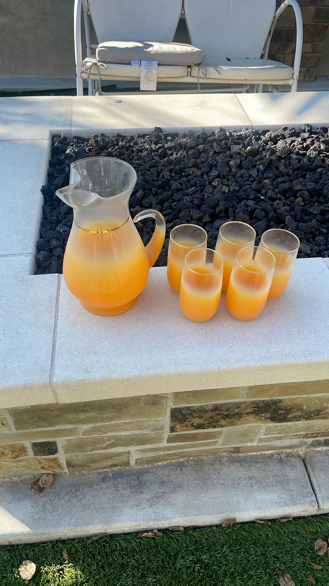 Vintage Mid Century Frosted Glassware 