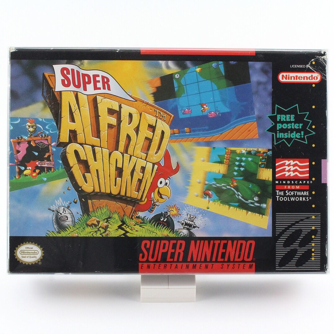 Super Alfred Chicken for the Super Nintendo SNES COMPLETE CIB