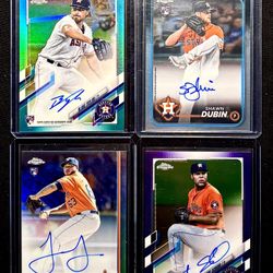 Astros Rookie Autograph Pitcher Lot (4) 2019-24 